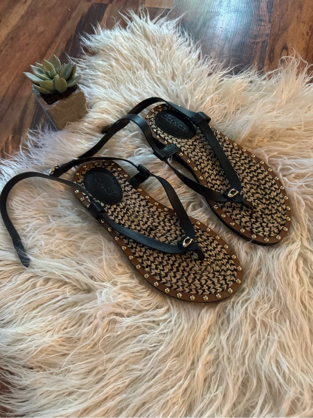 Coach Gracey Espadrille Thong Sandals
